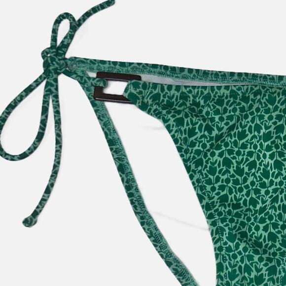 Victoria's Secret Womens Floral Bathing Suit Bikini Bottom Swimsuit Green S - Picture 3 of 8